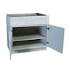Design House RTA 42x34.5x24" Base Cabinet Style 2-Door with 2-Drawer, White 561415